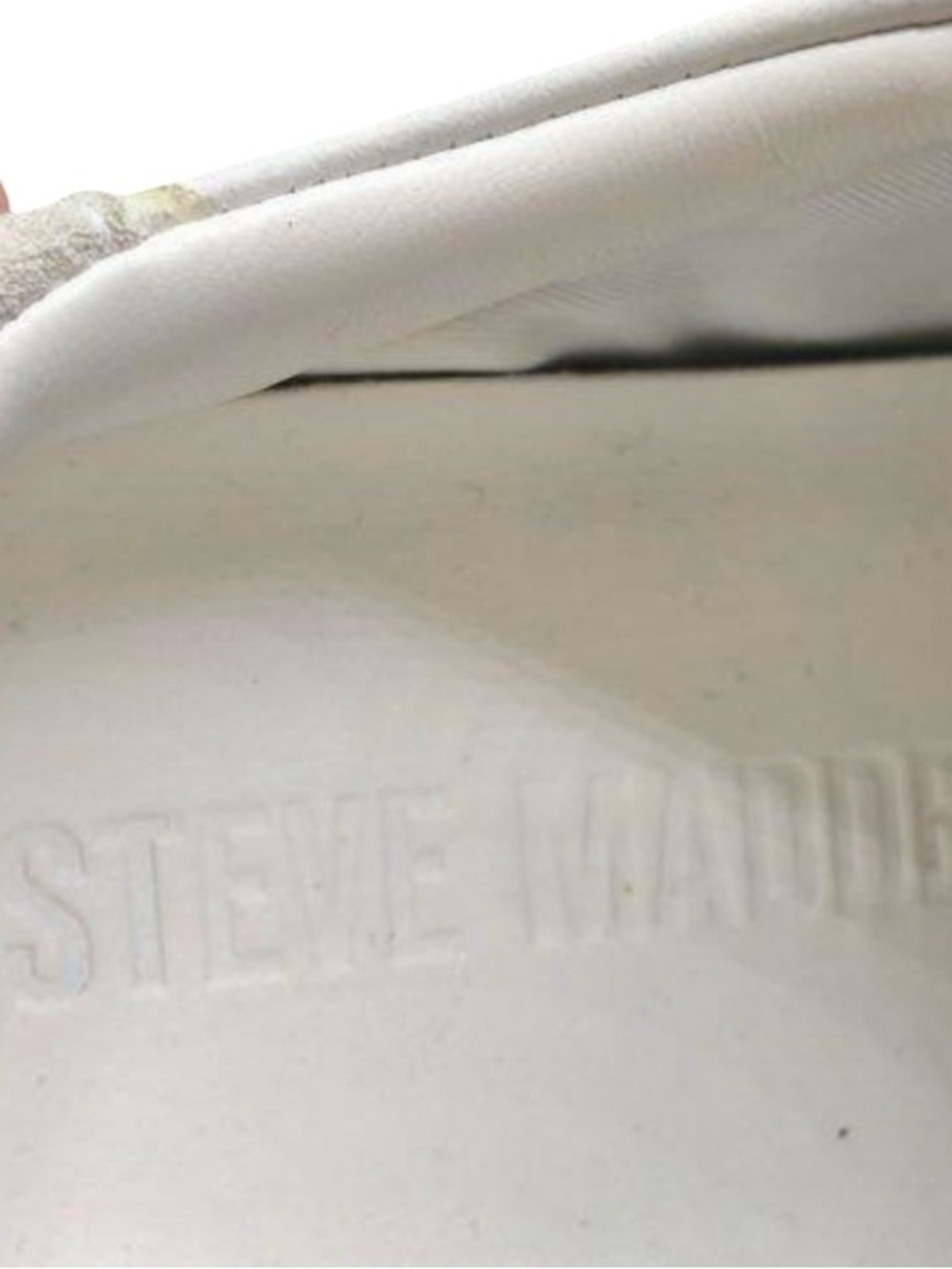 Steve Madden Elsin White Low Top Sneakers Size 6 Minimal Lace Up Casual - Picture 9 of 10